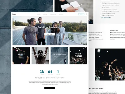 BSSM Marketing Site bethel bssm college education marketing website wordpress