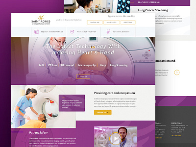 Seton Imaging Center Website medical purple ui ux vitamin web design website wordpress