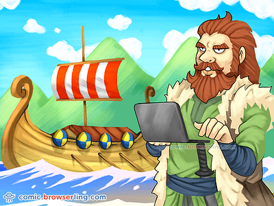 Swedish Programming Joke boat laptop nerd nerdic nord nordic swede sweden swedish viking