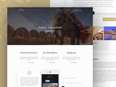 Luxury Travel Portal agency app booking clean gallery gold hotel landing luxury portal travel