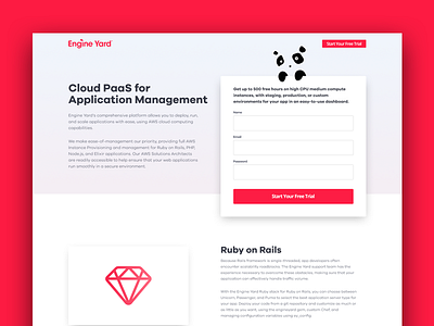Engine Yard Landing Page agency cloud emagine homepage landing page marketing ppc responsive technology ui ux web design wordpress