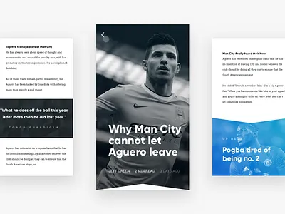 Article Detail V2 article blue detail font mobile quotation slab soccer sport ui