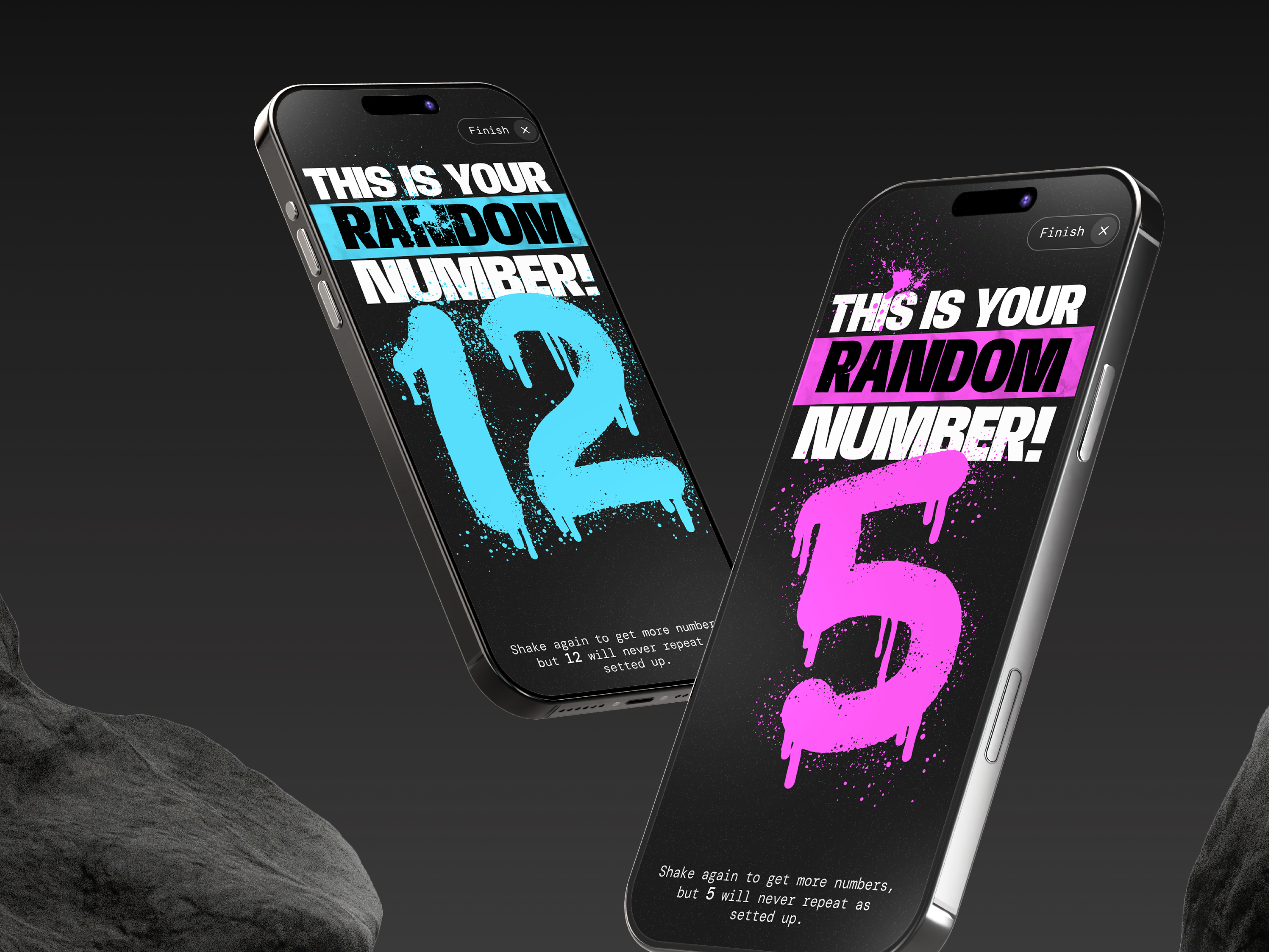 "SHAKE & PICK" – Brutalist Randomizer app design ui uxui