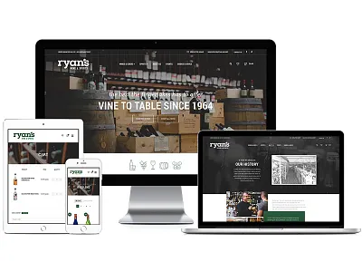 Ryan's Wine & Spirits ecommerce liquor responsive spirits web design website wine wordpress