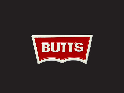 JUNK-O BUTTS enamel pin ass butts denim enamel pin icon jeans lapel pin levis logo mark parody type