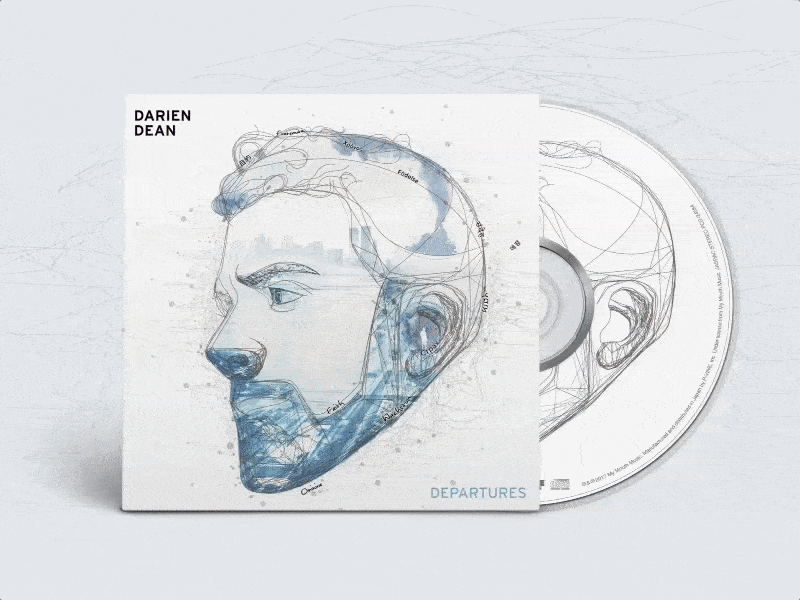 Artwork for the new album of Darien! album artwork city cover departure gif illustration line music soul