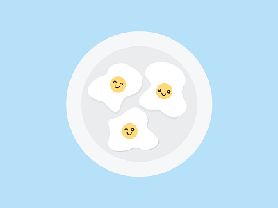 Let's Hatch a Plan breakfast cute eggs face food foodie illustration puns vector