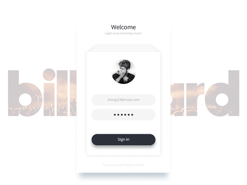 Billboard - Music App 4#Effect app billboard clean design music ui