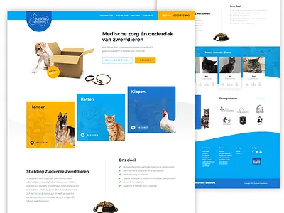 Website concept cards cat chicken clean dog material pet pets product webdesign website