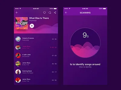 Music recognition gui