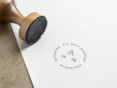 All Ways Running Stamp badge brand icon label mark minimal pin running seal sport stamp symbol