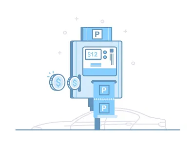 Parking Meter Technology Products 2d area car car tracking design gps illustration navigation parking parking meter ticket tracking