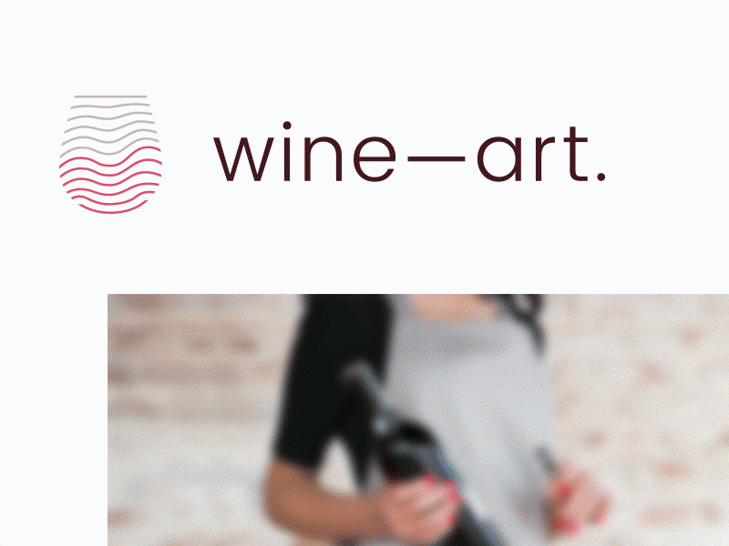 wine—art logo story branding flat identity logo logo design minimal pink process wine