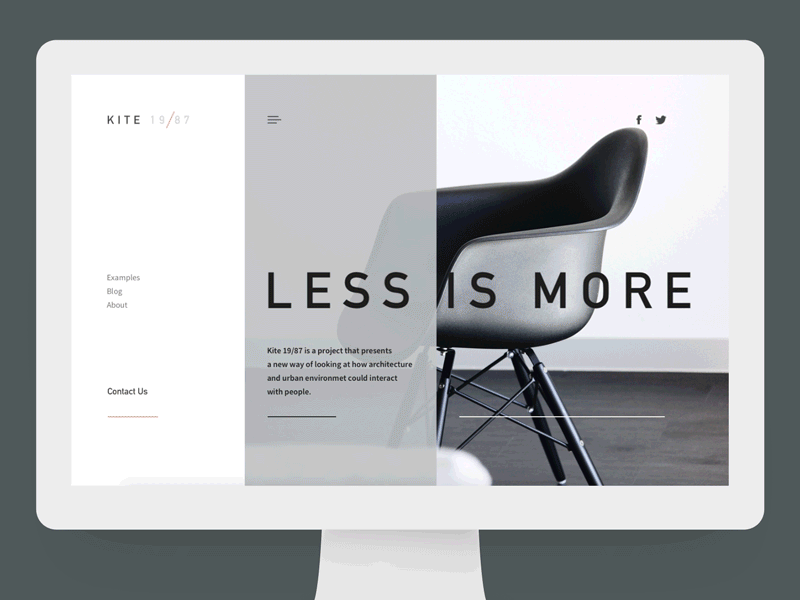 Kite 19/87 Animation animation gif interaction principle ui ux web webpage website