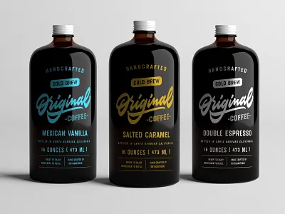 Cold Brew Original Coffee bottle craft font lettering octagonal organic retro tasty textured type typeface vintage