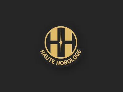 Hautehorologue abstractmark branding design emblem identity logo pictorialmark time typography watch wordmark