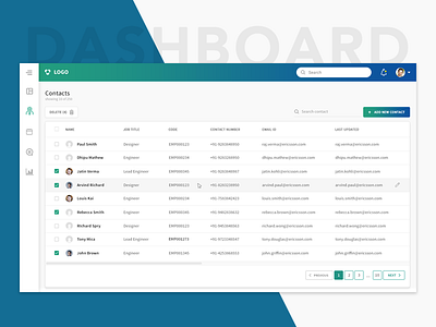 Dashboard UI clean contacts dashboard latest neat shikha ui user ux