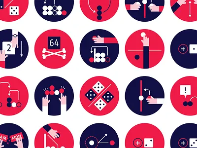 Icons for Hackgammon backgammon checkers dice game hackgammon icons round