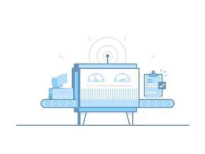 Records Managementt 2d business computer computing design documents illustration illustrator machine paper technology vector
