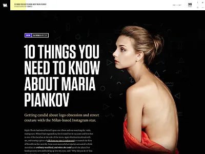 W Magazine - Article article blog clean editorial grid layout magazine news typography