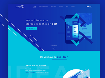 SupportDevs Homepage clean design homepage interface main page site ui ux web website