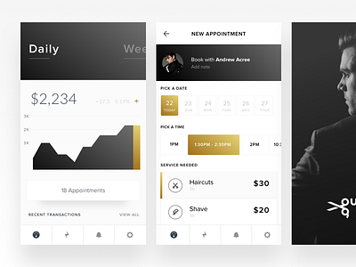 Booking Barber App app apple book design hair ios iphone los angeles mobile reserve schedule