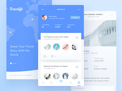 Exploration | Travelife #1 app blue clean exploration ios travel user interface