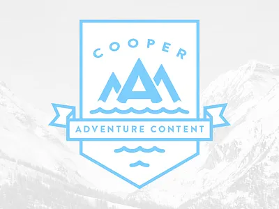 Draft - CAC adventure crest logo mountains outline typography
