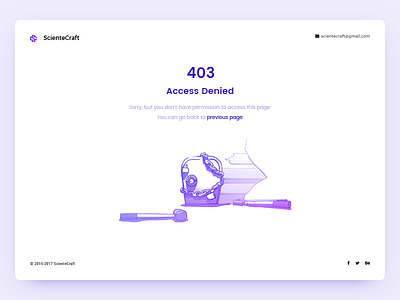 Access Denied 403 access denied error extra page
