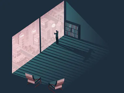 Subscribed Magazine Spring '17 Cover art concept art illustration isometric