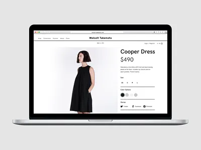 Wolcott Takemoto E-commerce Desktop branding clean e commerce ecom ecommerce identity design logo logo design minimal