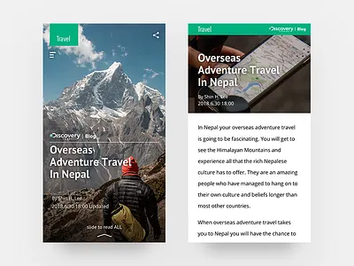 Practice: News app - Headlines Recommending page headline news news title reading travel