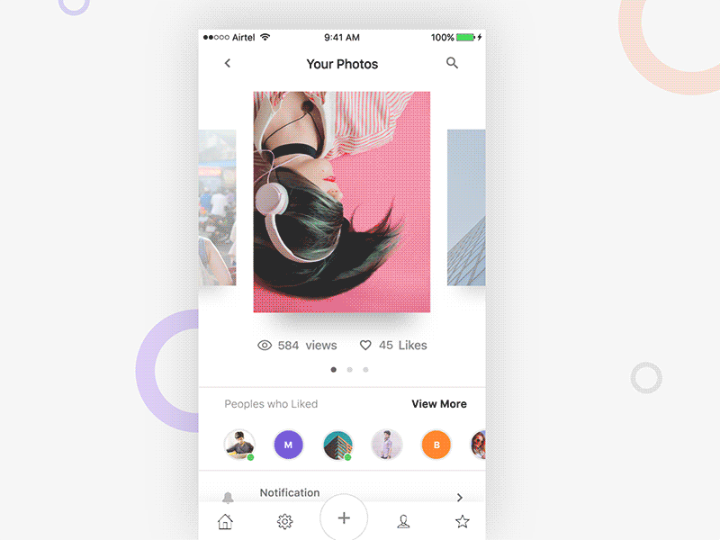 Swipe & Delete interaction after effects app interaction delete interaction ios animation motion particles photo viewer scatter slider swipe swipe animation