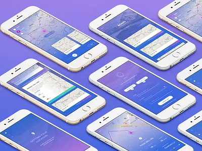 CRUZ android app auth bikes cars gps gradients ios map nav react native search