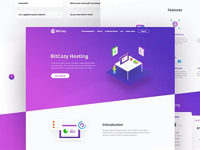 Isometric Landing Page digital illustration home page hosting illustration isometric isometric illustration landing page payments stats web design