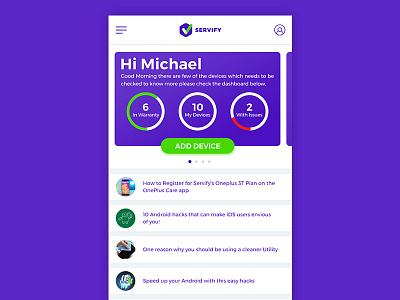 Homescreen app appui cardstyle concept homescreen ui userinterface