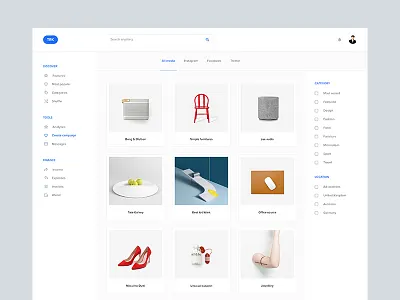 Create a campaign brand campaign editor influencers instagram marketing minimal simple social tool ui ux
