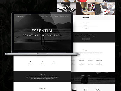 Essential - Responsive Minimal One Page WordPress Theme blog clean elegant envato minimal onepage portfolio responsive theme themeforest webdesign wordpress
