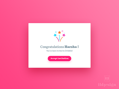 Notification Pop Up Ui Design daily dribbble ildiesign invitation practice ui ux