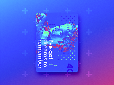 ☝ static eyes☝ #40 • I've got dreams to remember 2017 brazil colours design duotone freelance gradient portfolio poster sculpture type typography