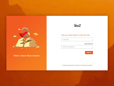 Ez Platform Login dashboard form login screen sign in sign up ui ux web