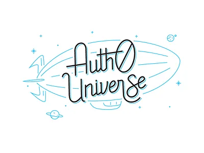 Space zeppelin design draw illustration lettering space type universe vector zeppelin