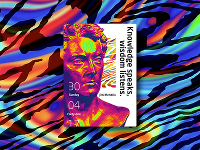 ☝ static eyes☝ #41 • Knowledge speaks, wisdom listens 2017 brazil colours design duotone freelance gradient portfolio poster sculpture type typography