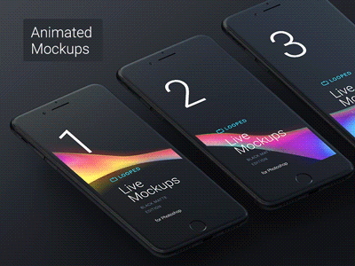 Animated Mockup apple devices iphone live mockups looped mockup