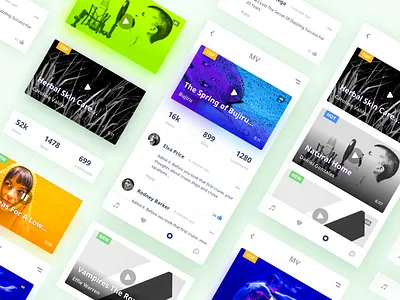 Musicapp5-G3 app application clean color gradient ios iphone music player sound wave