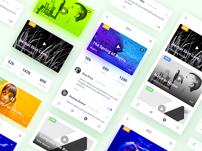 Musicapp5-G3 app application clean color gradient ios iphone music player sound wave