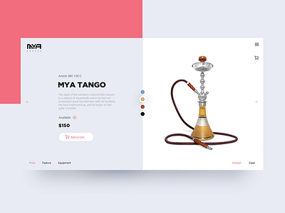 MYA catalog hookah mya product page