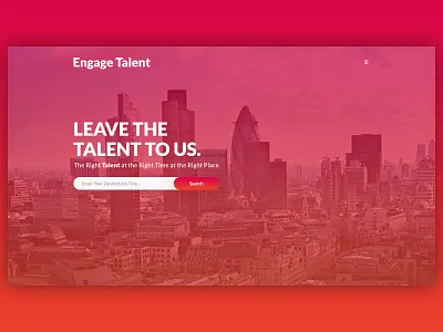 Engage Talent - Website Design agency creative dark designer graphic landing page ui ux web web design website