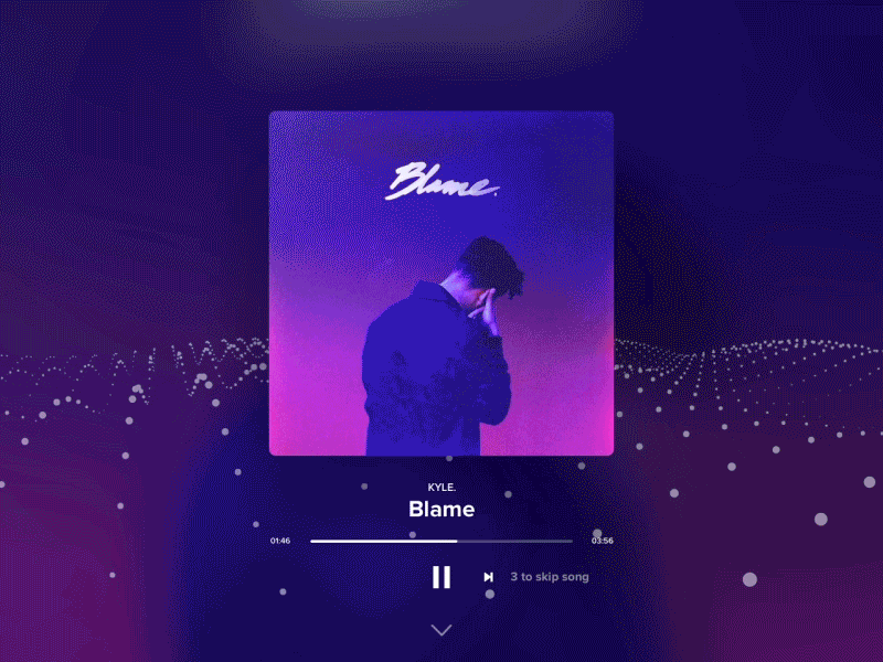 SoundQ animation background clean concept cover dark music player scroll ui ux web