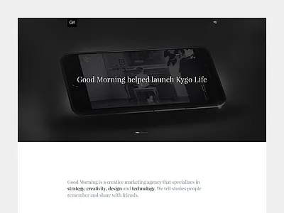 Good Morning blog good landing minimal morning news norway norwegian portfolio redesign
